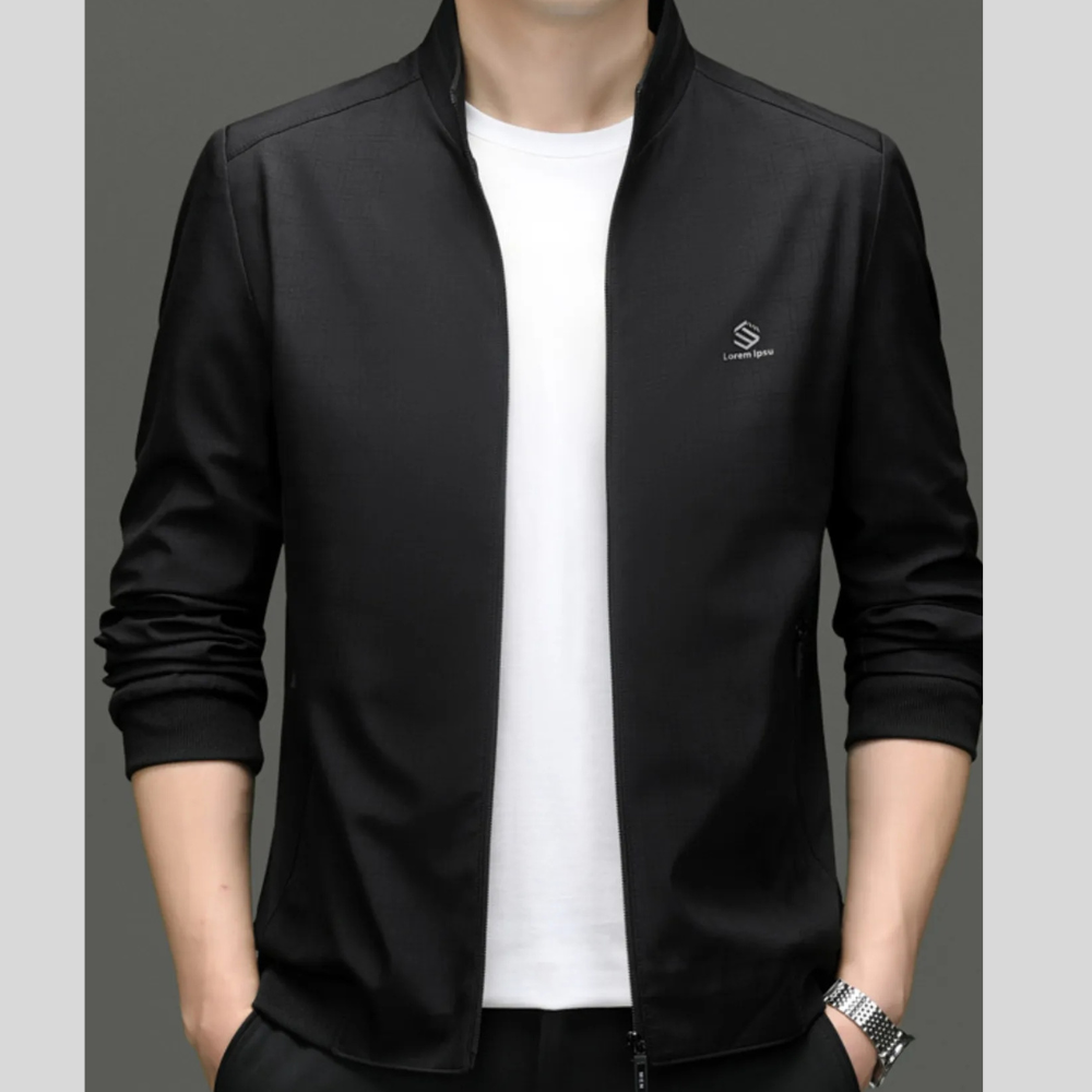 Men's Plus Size Zip Up Slim Fit Jacket