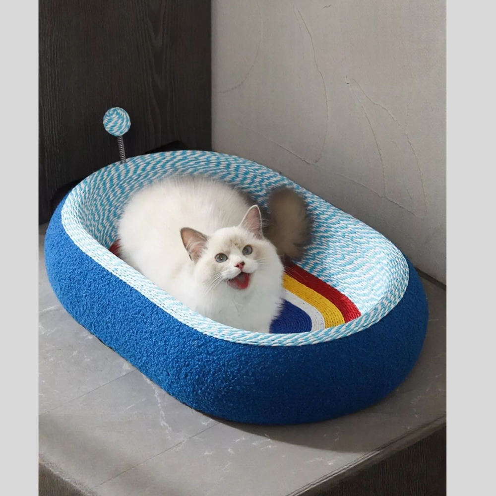 Wear-Resistant Sisal Cat Scratcher Bed