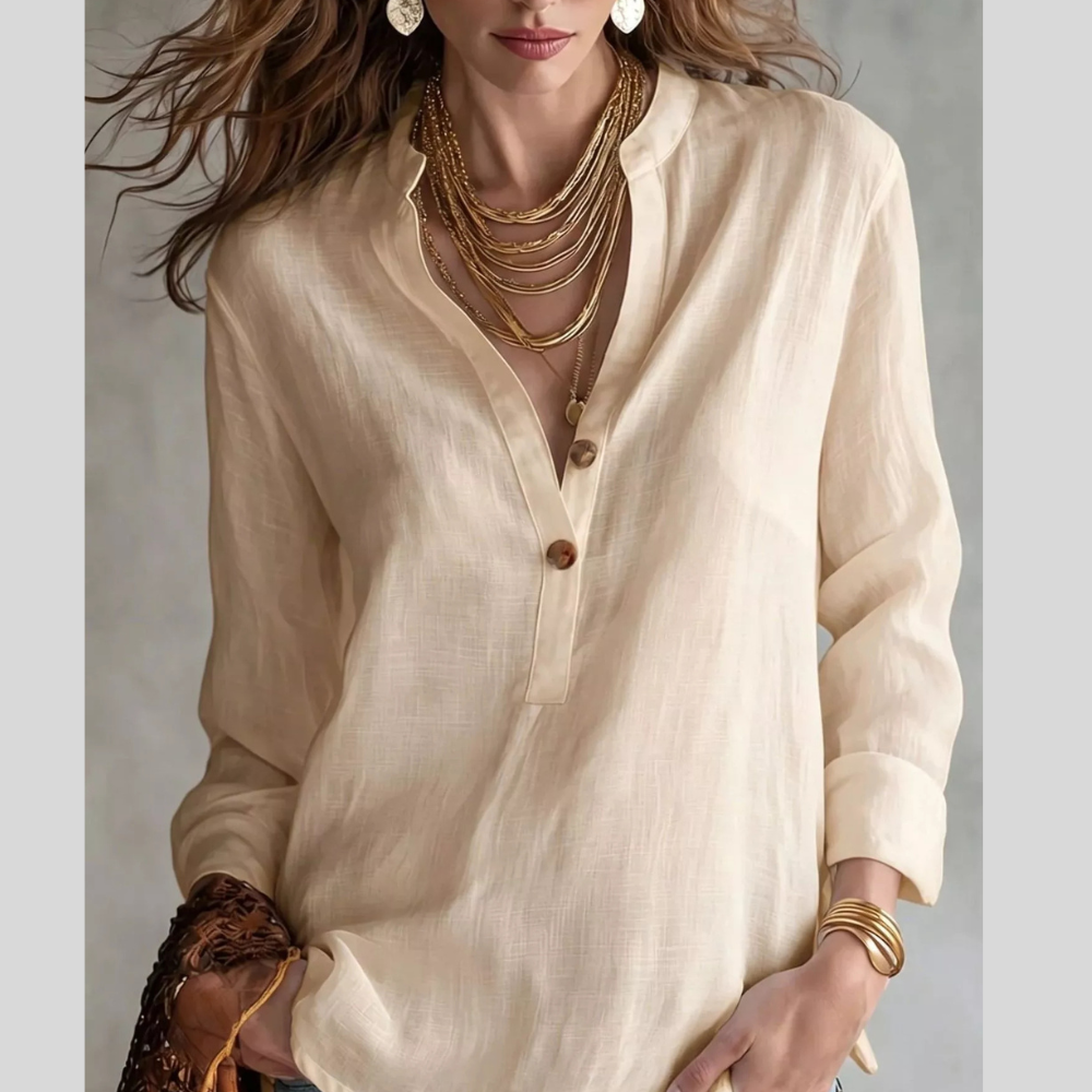 Button Detail Long Sleeve Shirt