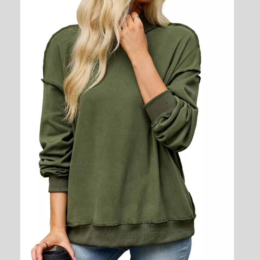Loose Fit Crew Neck Sweatshirt