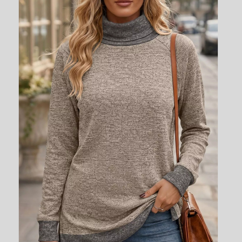 Turtleneck Raglan Sleeve T-Shirt