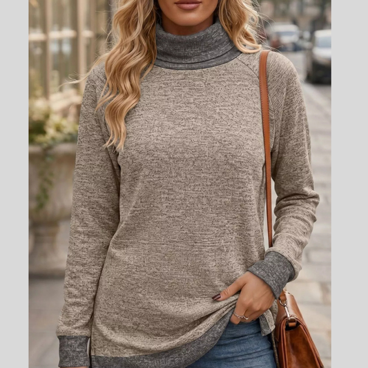 Turtleneck Raglan Sleeve T-Shirt