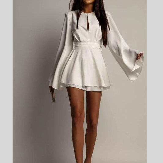 Flare Sleeve Mini Dress