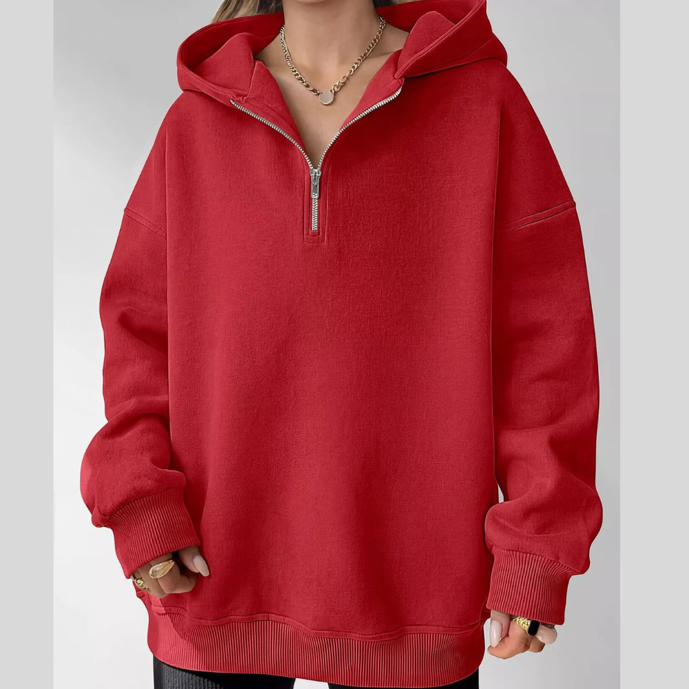 Oversized Quarter-Zip Hoodie