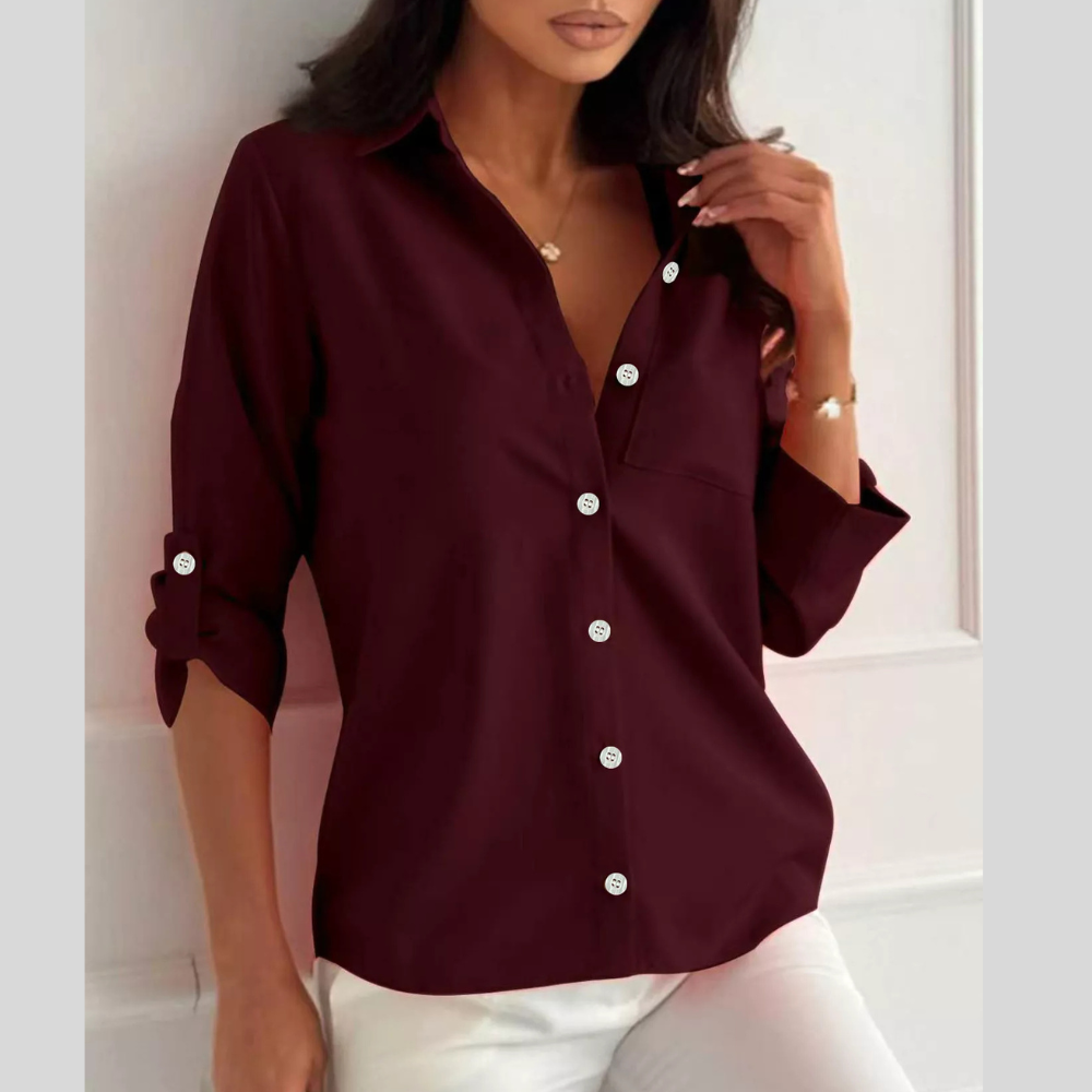 Button-Down Roll-Up Sleeve Shirt