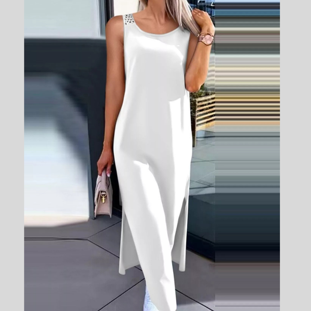 Side Slit Sleeveless Maxi Dress