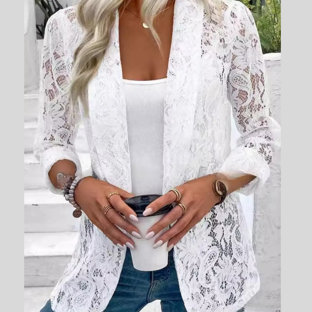 Lace Open-Front Outerwear