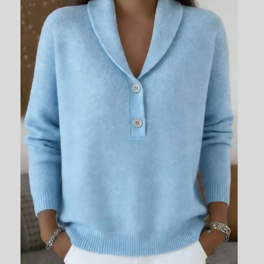 Button Detail Long Sleeve Sweater