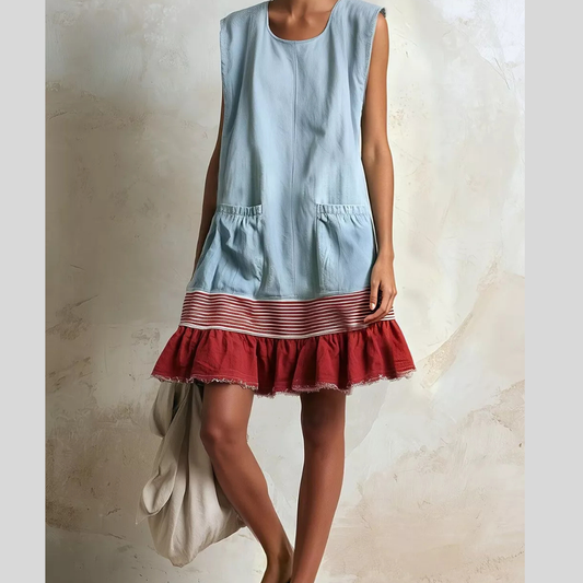 Full Size Ruffled Hem Sleeveless Mini Dress Plus Size