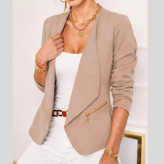 Open-Front Long Sleeve Blazer