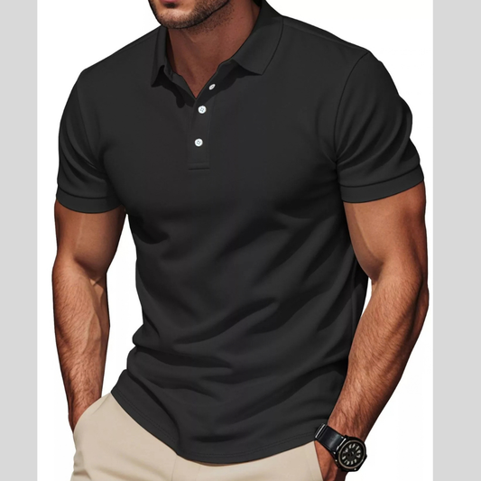 Men's Full Size Slim-Fit Short Sleeve Casual Polo Plus Size