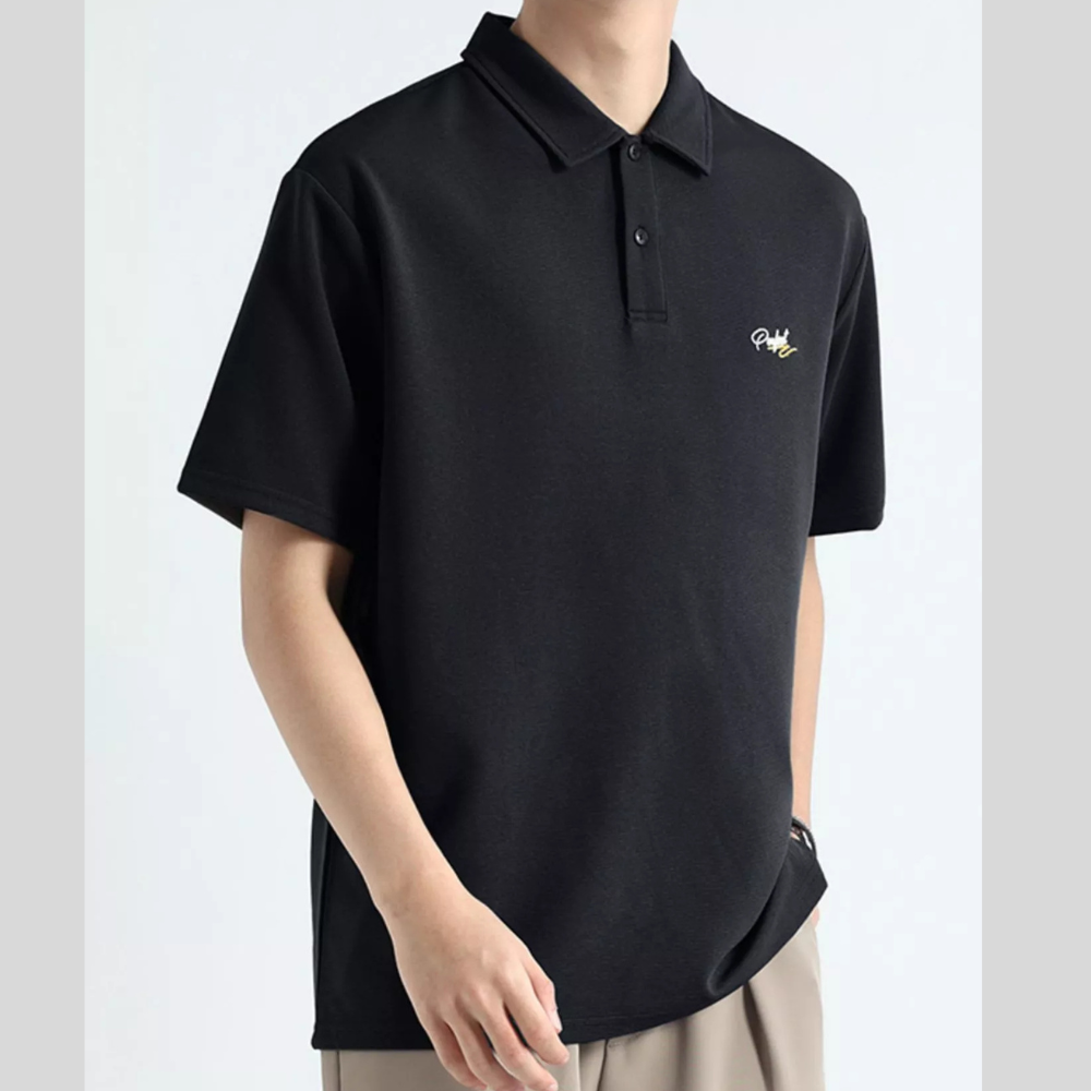 Men's Plus Size Button Detail Casual Short Sleeve Polo