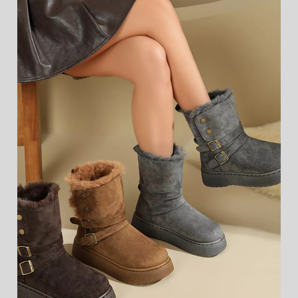 Round Toe Flats Boots