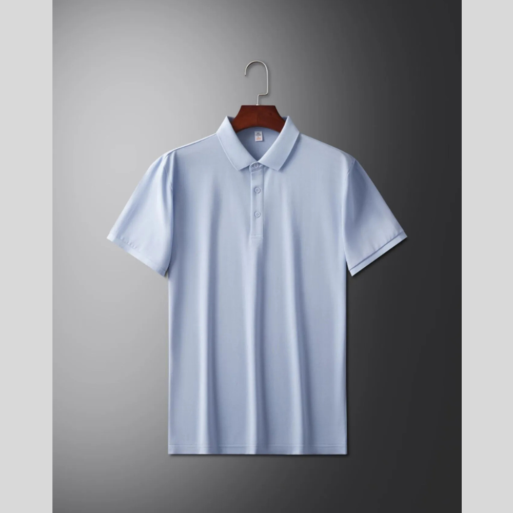 Men's Plus Size Business Casual Solid Color Polo Shirt