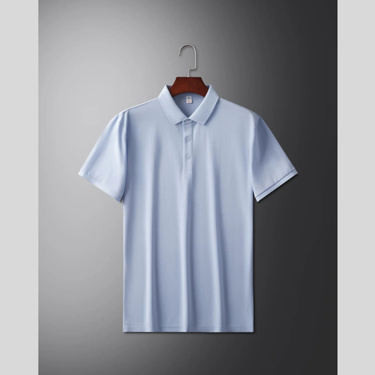 Men's Plus Size Business Casual Solid Color Polo Shirt