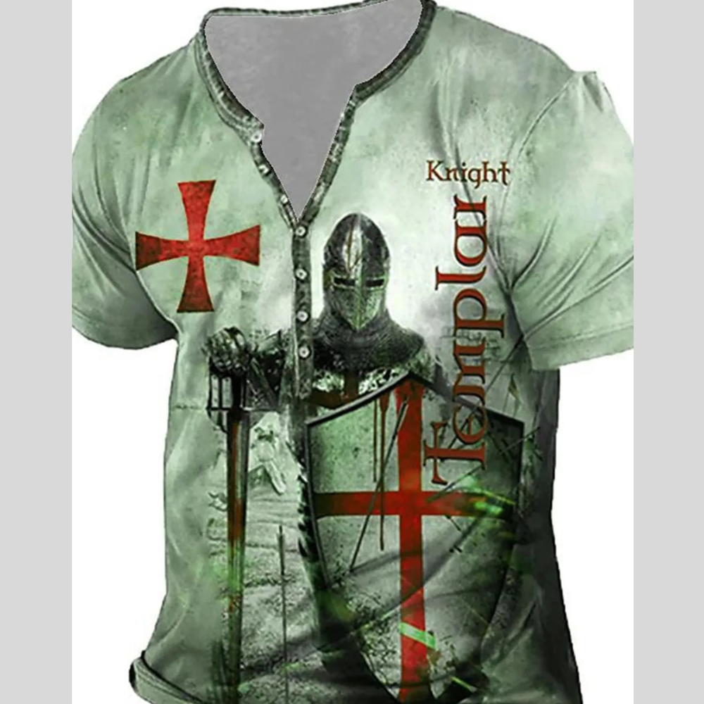 Men's Full Size Printed Short Sleeve T-Shirt Plus Size