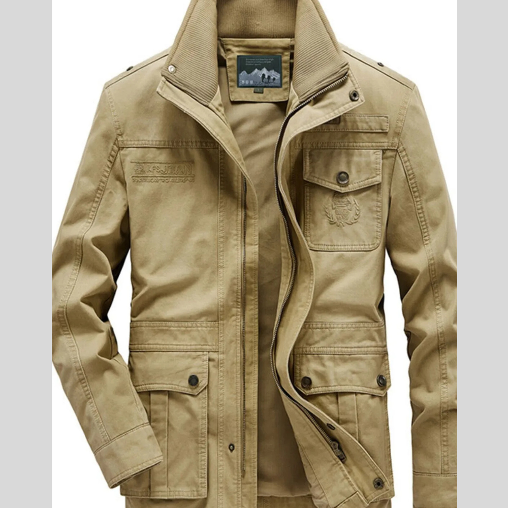Men's Plus Size Zip Up Jacket with Pockets