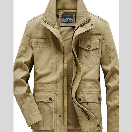 Men's Plus Size Zip Up Jacket with Pockets