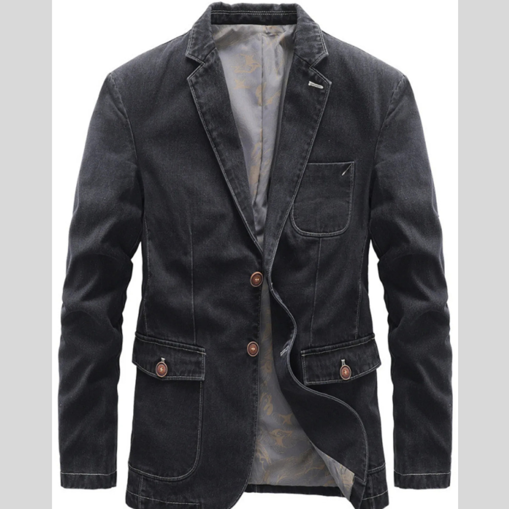 Men's Full Size Lapel Collar Casual Long Sleeve Blazer Plus Size
