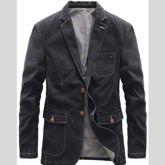 Men's Full Size Lapel Collar Casual Long Sleeve Blazer Plus Size