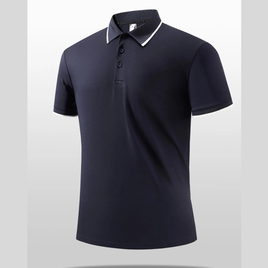 Men's Plus Size Casual Button Detail Short Sleeve Polo