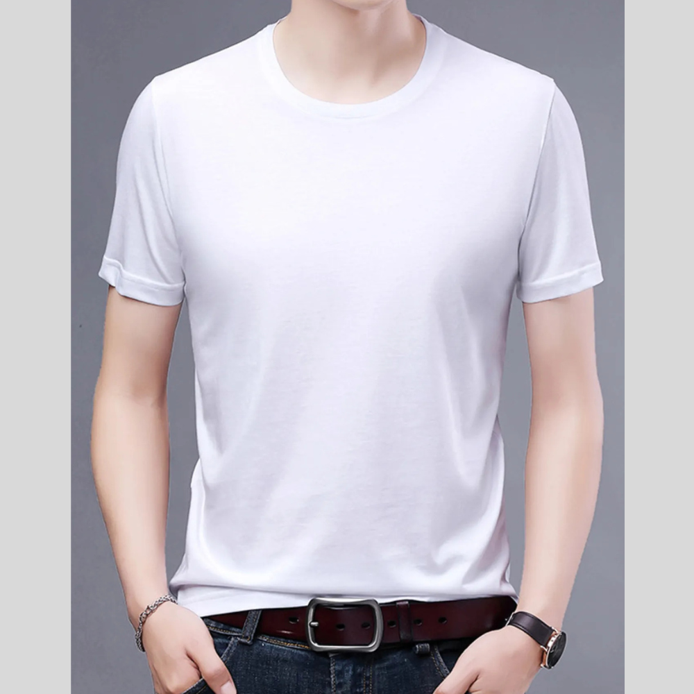 Men's Plus Size Classic Crew Neck Basic T-Shirt