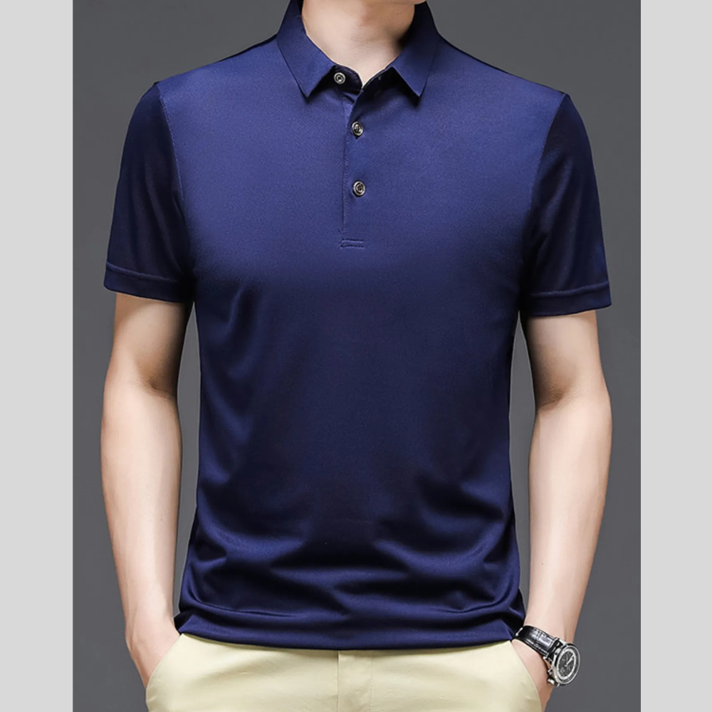 Men's Plus Size Breathable Collared Neck Polo