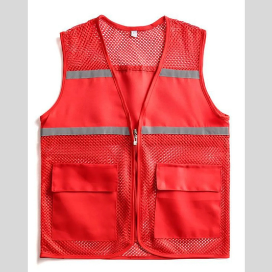 Men's Plus Size Mesh Zip Up Vest