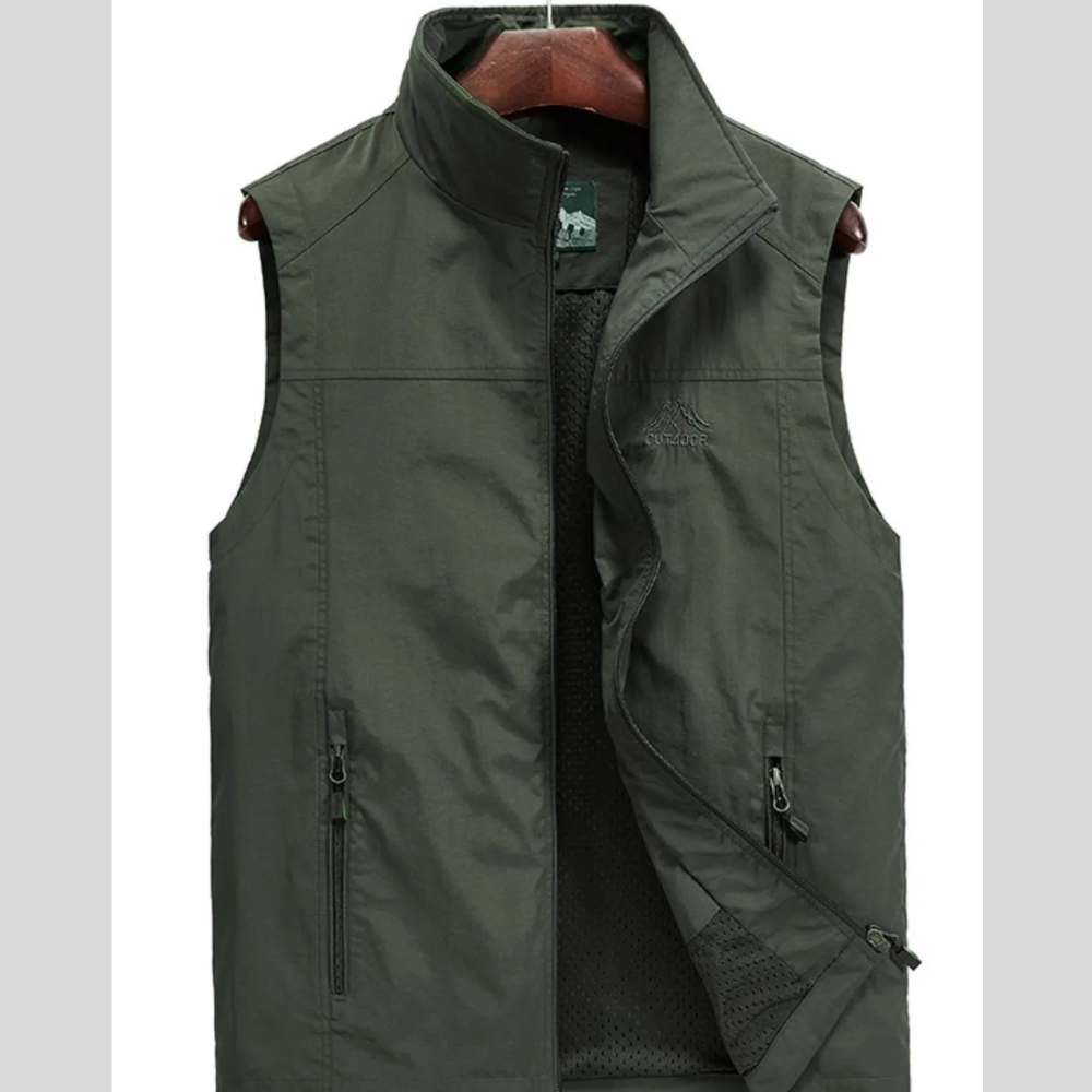Men's Plus Size Zip Up Vest