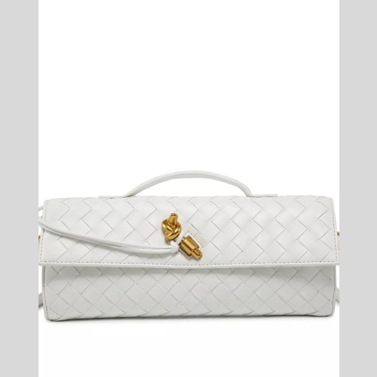 Woven Leather Wristlet