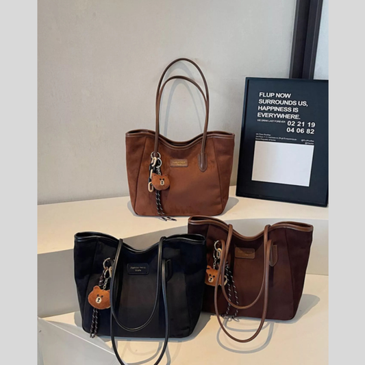 Suede Casual Tote Bag