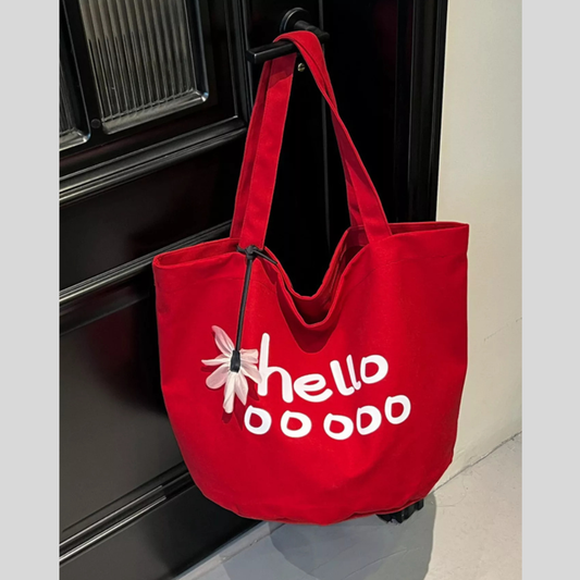 Letter Canvas Tote Bag