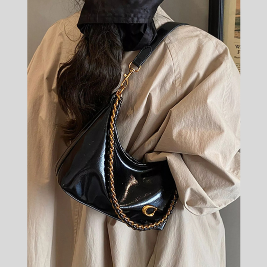 Leather Chain Shoulder Bag