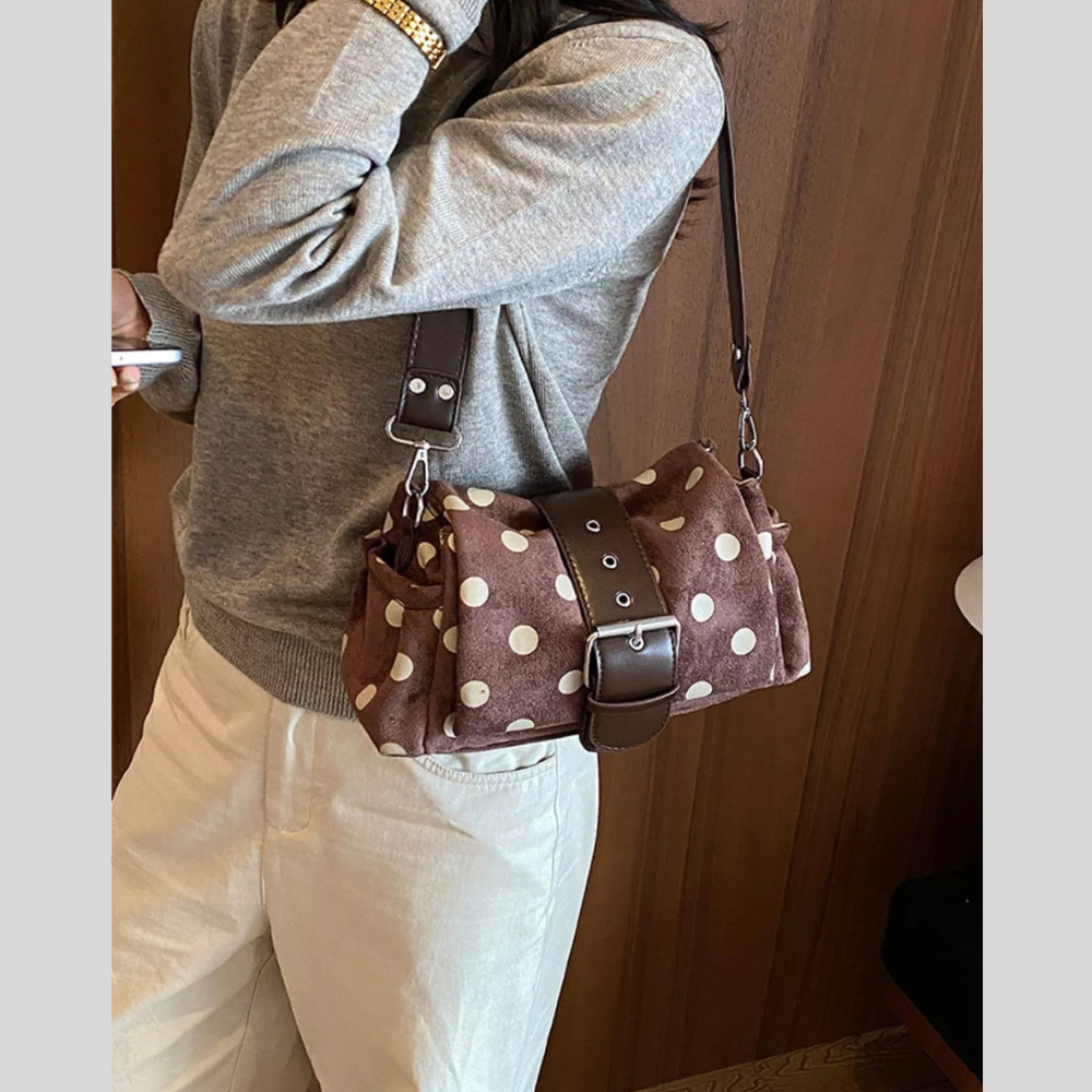 Vintage Polka Dot Shoulder Bag