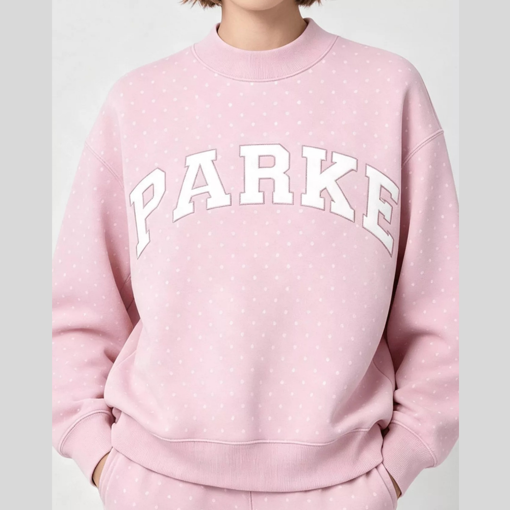 Polka Dot Letter Graphic Sweatshirt