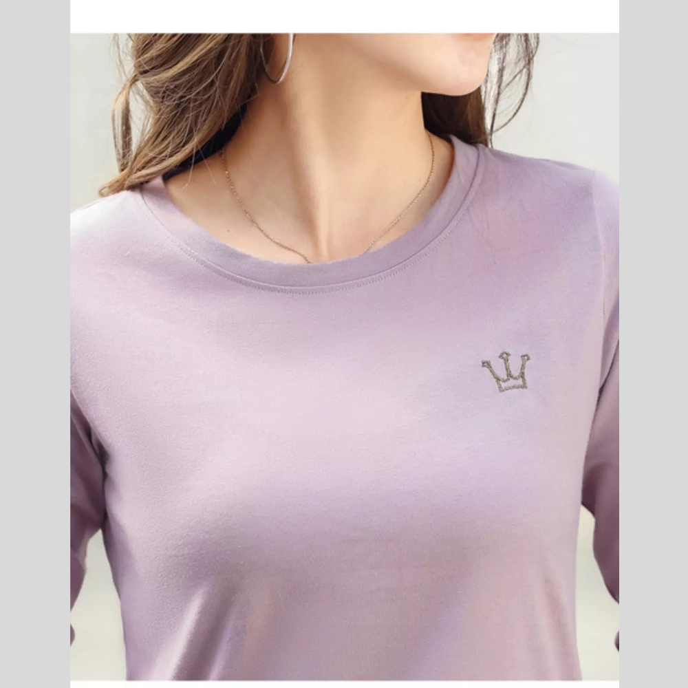 Full Size Crown Long Sleeve T-Shirt Plus Size