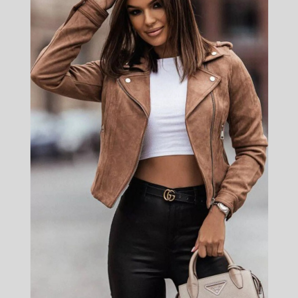 Asymmetrical Zipper Long Sleeve Jacket