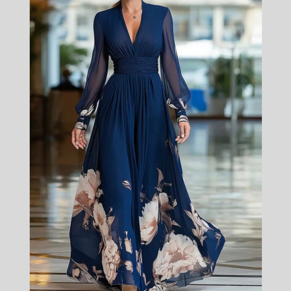 Floral V-Neck Maxi Dress