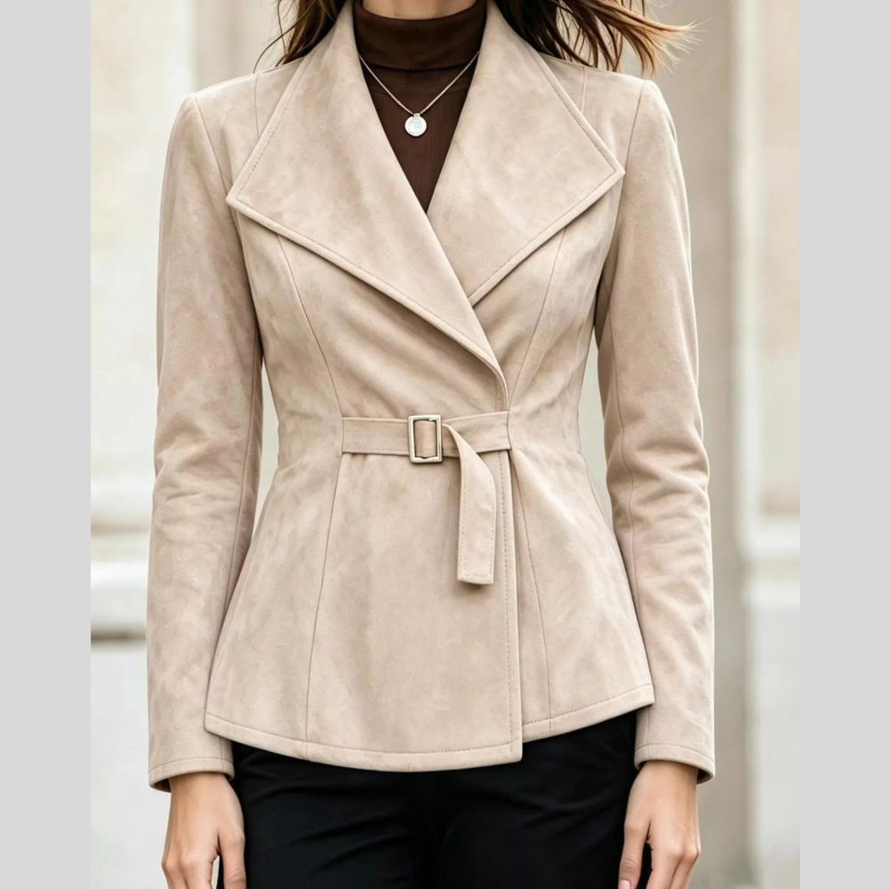 Long Sleeves Buckle Outerwear