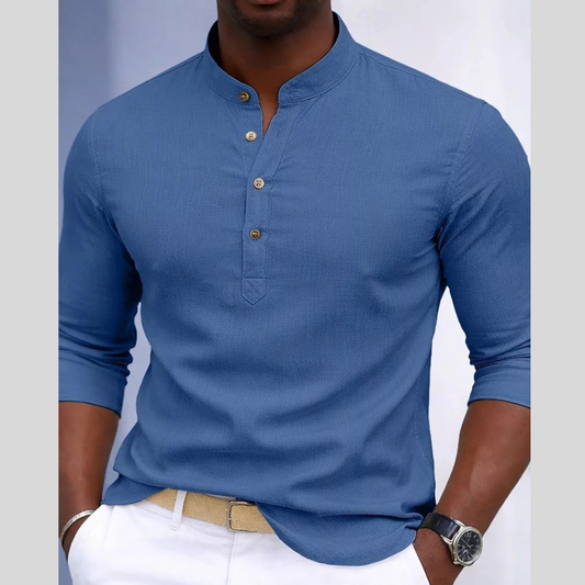 Men's Full Size Button Detail Slim Fit Shirt Plus Size
