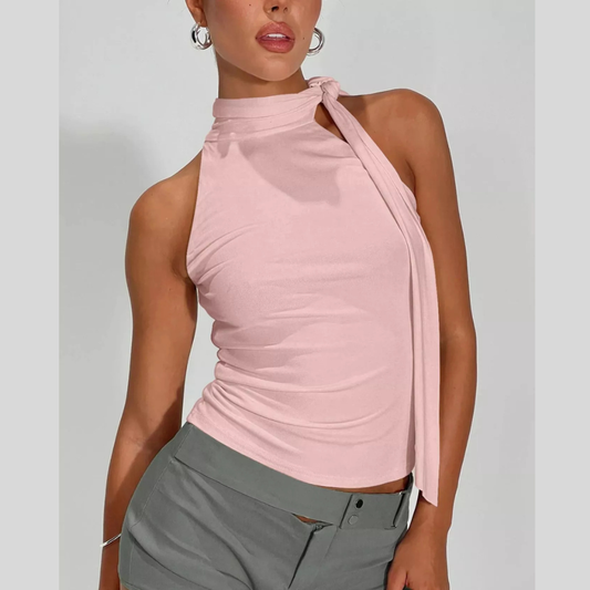 Halter Neck Ruched Top