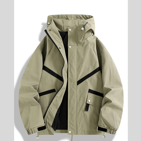 Men's Full Size Casual Hooded Zip-Up Outerwear Plus Size