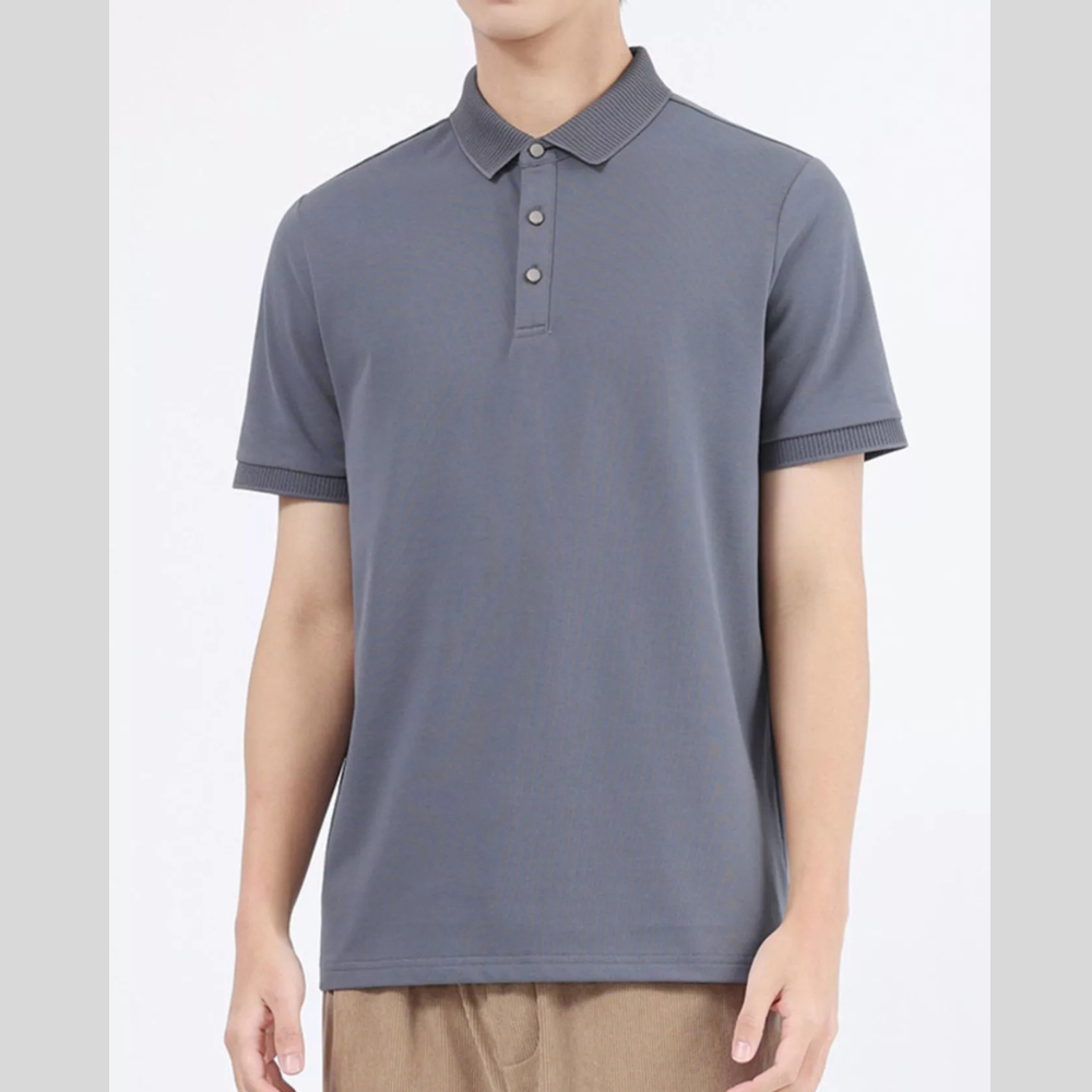 Men's Plus Size Button Detail Short Sleeve Casual Polo