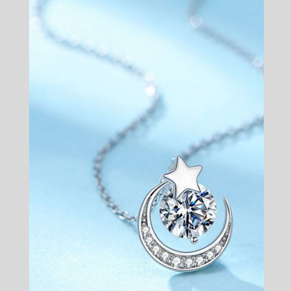 Star and Moon Pendant Necklace