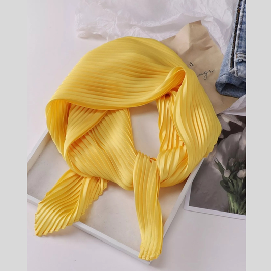 Pleated Satin Scarf