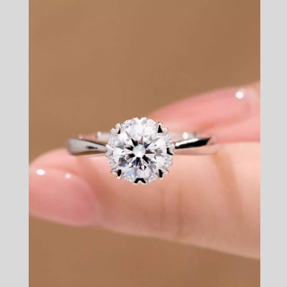 925 Sterling Silver Moissanite Ring
