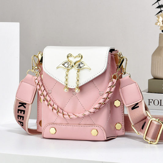 New Stylish Good Texture  All-matching Western Style Pearl Chain Small Shoulder Bag