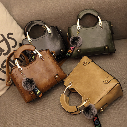 Women Vintage PU Polyester Handbag