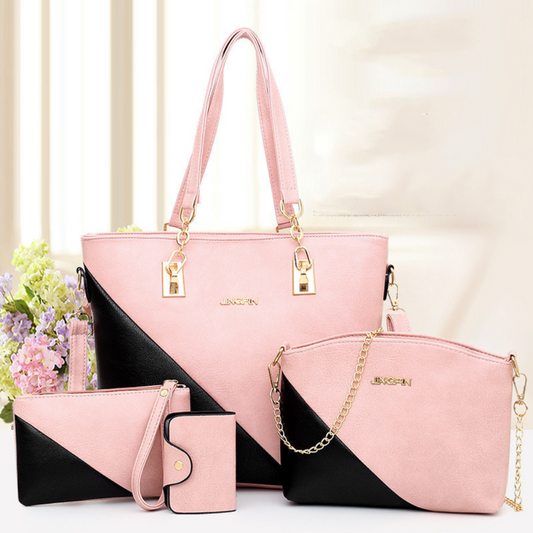 Korean Style Trendy One-shoulder Diagonal Female Bag Four-piece Set