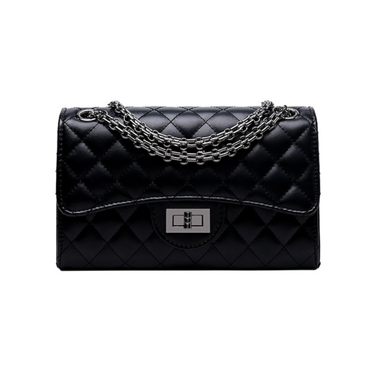 Women Quilted Leather Crossbody Chain Shoulder Bag